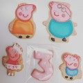 Galletas cumpleaños temática Peppa Pig  Galletas cumpleaños temática Peppa Pig