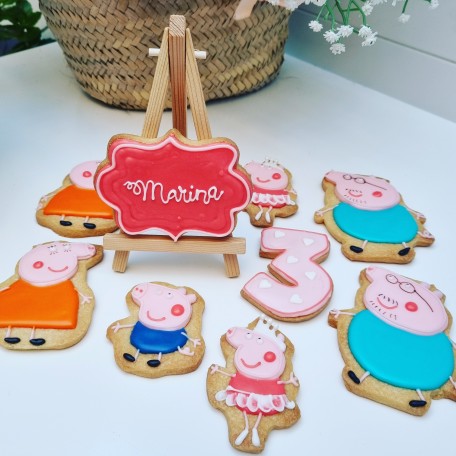 Galletas cumpleaños temática Peppa Pig  Galletas cumpleaños temática Peppa Pig