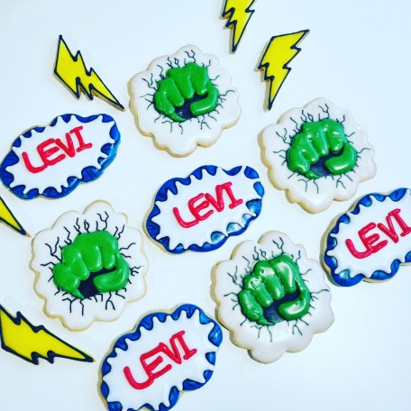 Galletas cumpleaños temática Súper Héroes Marvel Galletas cumpleaños temática Súper Héroes Marvel