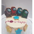 Topper para tarta de Galletas Among Us Topper para tarta de Galletas Among Us